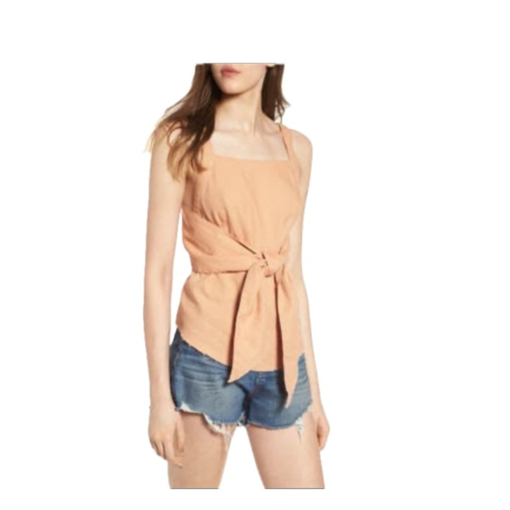 Nordstrom BP Top Linen Tank BP Tie front Tank